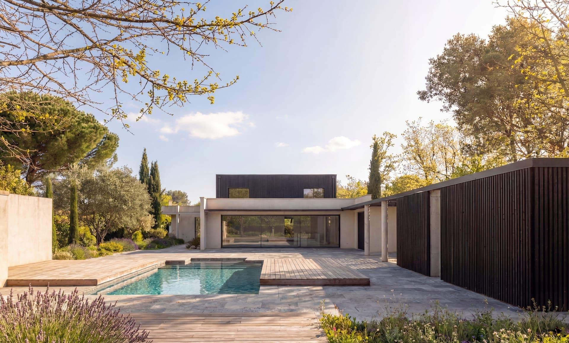 Villa contemporaine VILLA F à CAISSARGUES (30) — projet d'architecte Reservoir Architecture, image 1