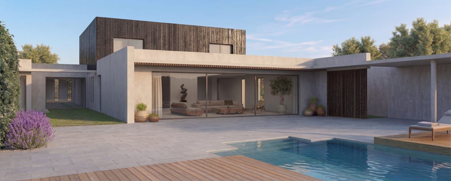 Villa contemporaine VILLA F à CAISSARGUES (30) — projet d'architecte Reservoir Architecture, image 3