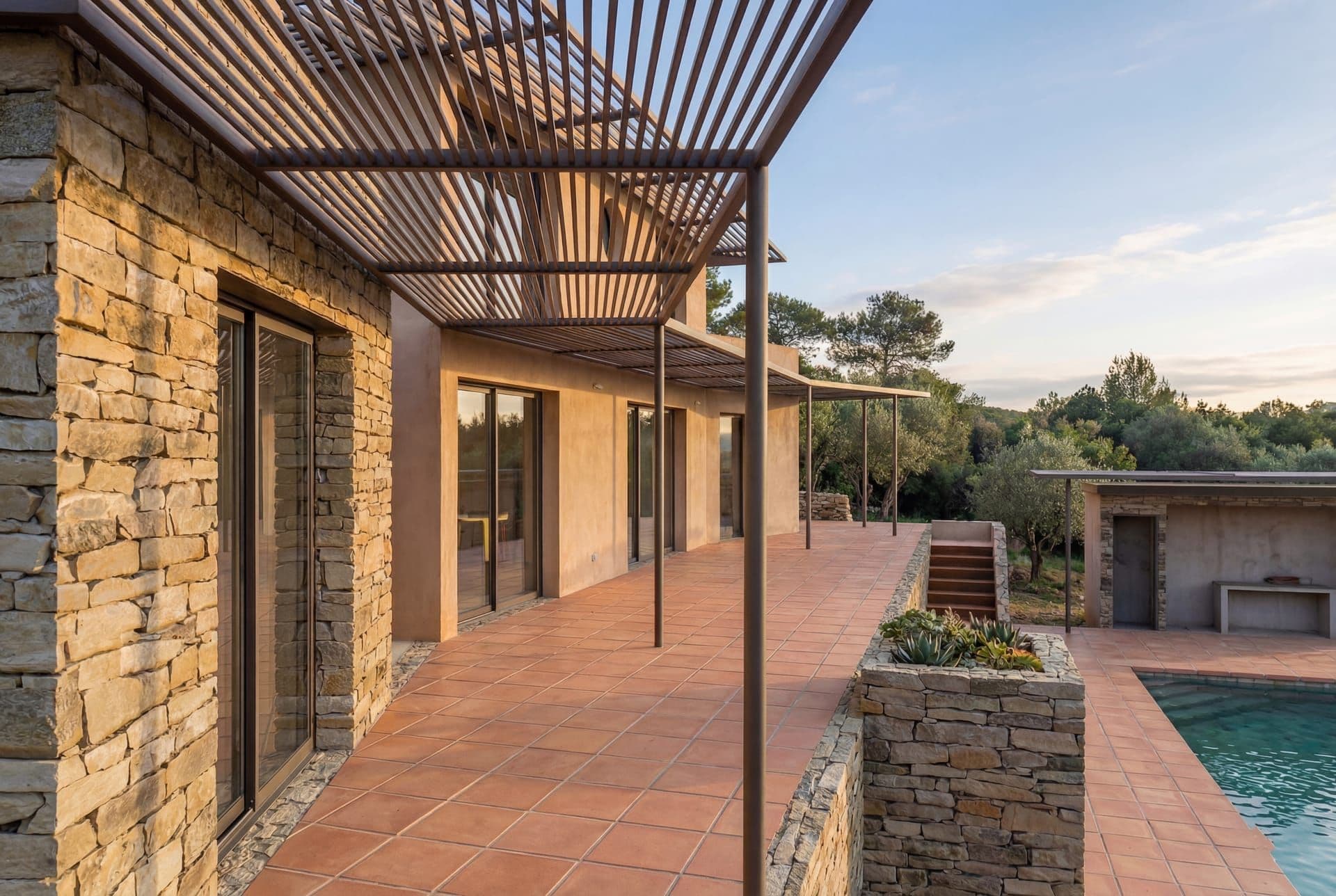 Villa contemporaine VILLA L à NÎMES (30) — projet d'architecte Reservoir Architecture, image 2