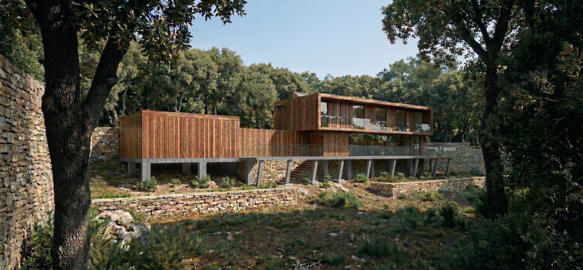 Villa contemporaine VILLA D à NÎMES (30) — projet d'architecte Reservoir Architecture, image 1