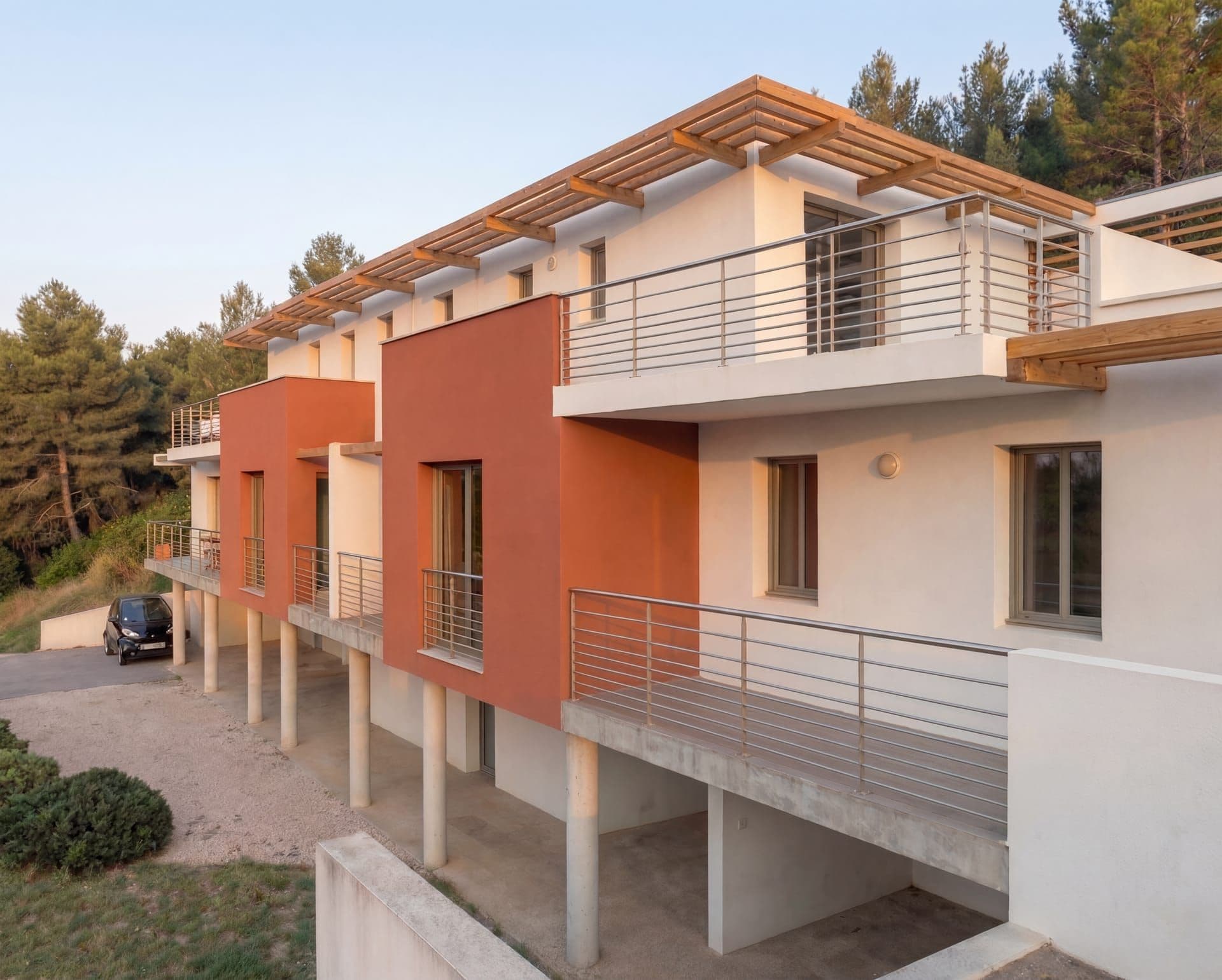 Logements collectifs LES TERRASSES DE LA PLAINE à JACOU (34) — projet d'architecte Reservoir Architecture, image 2